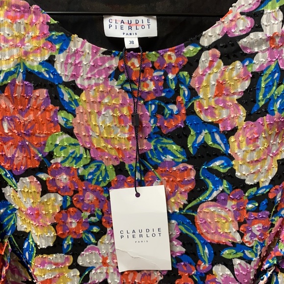 🔥🔥🔥NEW Claudie Pierlot Ricati Multicolor Floral Mini Dress - Picture 6 of 12